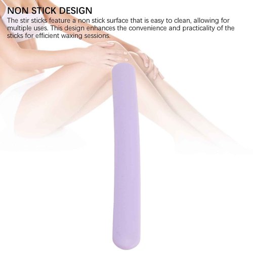 Silicone Wax Spatulas, Reusable Stir Sticks for Hair Removal, Crafts, Non Stick Soft Silicone, Convenient Cleaning, Multi Purpose ()