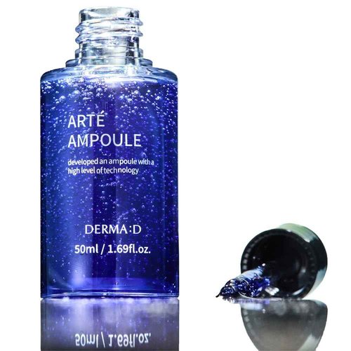 DERMA:D Azulene Ampoule with Vitamin C – Soothing & Hydrating Korean Face Serum – Supports a Brighter, Firmer-Looking Complexion – Anti-Aging Skincare 1.69 fl oz