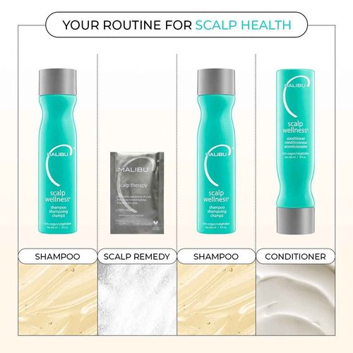 Malibu C Scalp Wellness Hair Shampoo - Sulfate-Free & Moisturizing Shampoo - Nourishing Scalp Care with Sulfate-Free Surfactant Technology (33.8 oz)