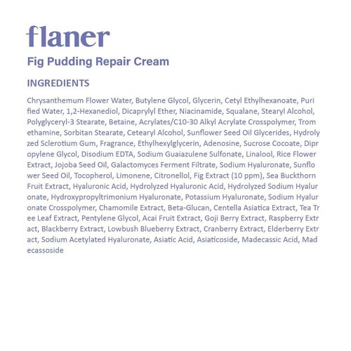 Fig Pudding Barrier Repair Cream – 11x Hyaluronic Acid Moisturizer Cream, Barrier Care, Ceramide, Hydration and Barrier Strengthening, Vegan, Korean Skincare, Dry & Sensitive Skin, 1.69 fl.oz