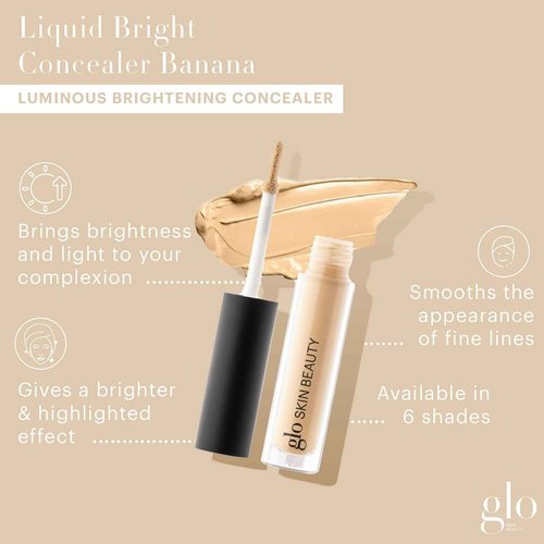 Glo Skin Beauty Luminous Brightening Concealer Makeup - Conceals Dark Spots & Fine Lines, Brightens for a Highlighted Effect (Banana)