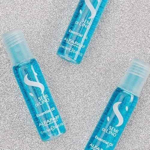 ALFAPARF MILANO Semi Di Lino Sublime Essential Hair Oil Treatment - Lightweight Hair Treatment for Glossy, Shiny Hair - Increase Softness and Luminosity - Color-Safe (12 Vials, 0.44 fl oz Each)