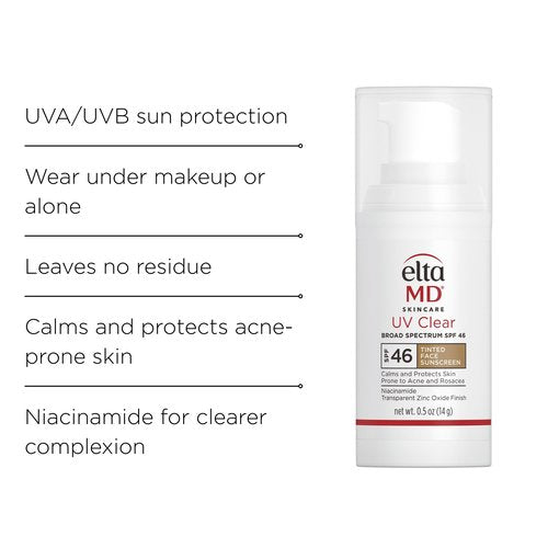 EltaMD Cleanse & Protect Duo Skinare Deluxe Mini Set with UV Clear Tinted and Skin Recovery Amino Acid Cleanser