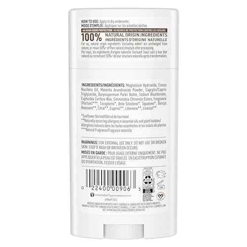 Schmidt's Aluminum-Free Vegan Deodorant Clean Coconut for Women and Men, with 24 Hour Odor Protection, Natural Ingredients, Cruelty-Free, 2.65 oz (Pack of 2)