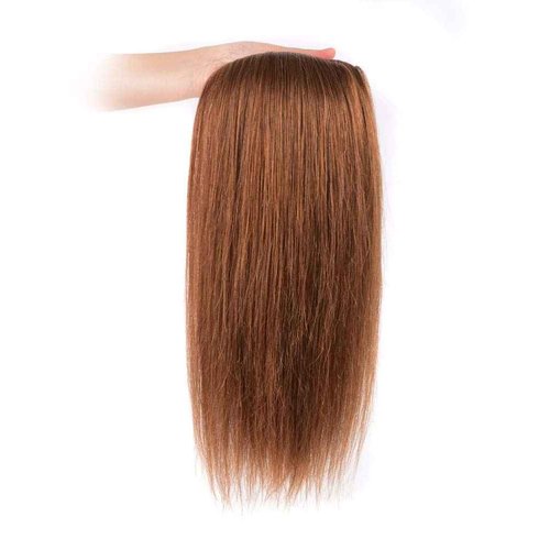 16" Clip in Hair Extensions Remy Human Hair for Women - Silky Straight Human Hair Clip on Extensions Medium Auburn 55grams 4pieces #30 Color