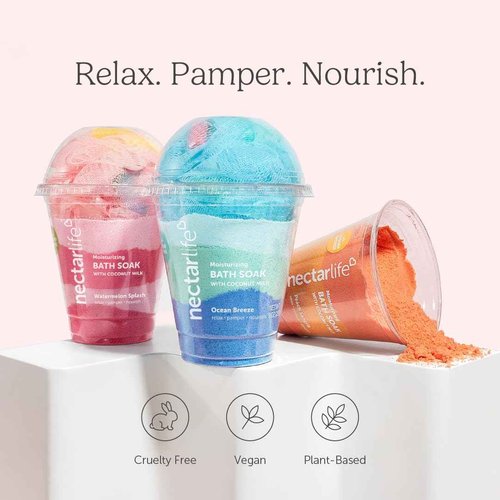 Coconut Milk Bath Soak, Salt Bath, Bubble Bath, Natural Detox Foaming Body Soak, Foot Soak, Vegan Body Skin Care, 9 oz. (Vanilla Sugar)