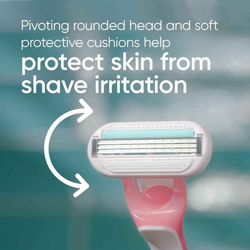 Gillette Venus Sensitive Disposable Razors for Women with Sensitive Skin, Delivers Close Shave with Comfort, 6 Count (Pack of 2)