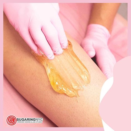 Sugar Paste by Sugaring NYC + Waxing Strips for Home Use, Applicator Card
