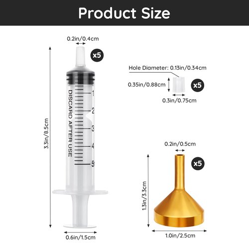 Segbeauty 10pcs Perfume Travel Refill Tools, 5ml Plastic Perfume Extractor Dispenser Refill Tool Transfer Tools Set for Refill Perfume, Large Funnel for Refillable Cologne Perfume Atomizer