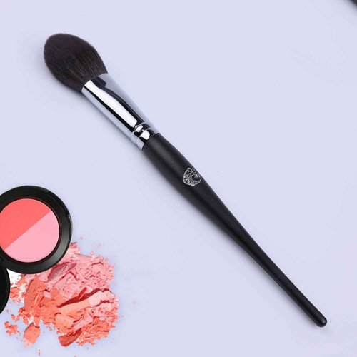 ENERGY Blush Brush for Cheeks Professional Makeup Brush for Blush, Contouring, Highlighting Fluffy flat Powder Brush Goat Hair Brass Ferrule Wood Handle Face Brush M301