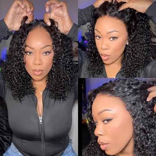 Asteria Curly Human Hair Wig 7x4 Ready To Wear Glueless Wigs Human Hair Pre Plucked Pre Cut Curly Lace Front Wigs Human Hair Wigs For Black Women 14 Inch