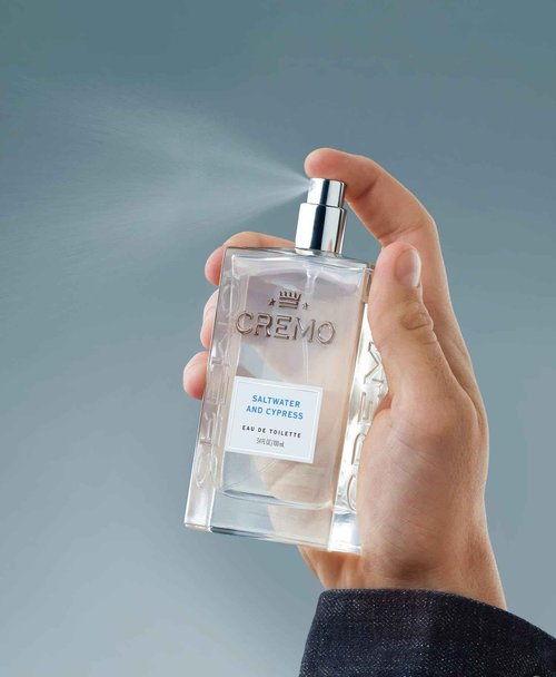 Cremo Saltwater Cypress Cologne Spray, A Lively Blend of Sea Spray, Green Mango and Coastal Cypress, 3.4 Fl Oz
