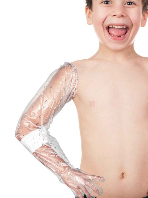 Sosation 50 Pcs Waterproof Arm Cast Cover for Shower Bath, Arm Cast Sleeve Protector, Adult Long Cast Bandage Protector Bag Covers for Shower Broken Wound Wrists Elbow(21.6 Inch)
