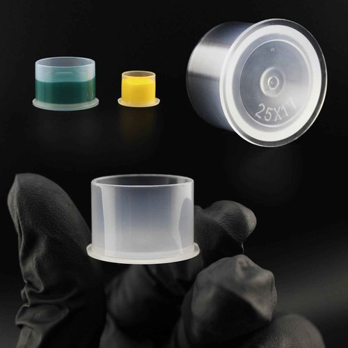 Denergy Tattoo Ink Caps with Base - Assorted 300pcs Clean Ink Cup for Tattoo Permanent Makeup Pigment Container - Tattoo Accessories, Ink, Supplies (#25#20#17)