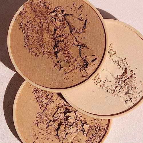 Wander Beauty Wanderlust Powder Foundation - Medium - Blurs and Evens Skin Tone - Perfects and Hydrates With Hyaluronic Acid, Aloe, Honeysuckle, & Vitamin E - Lightweight, Buildable Coverage - 0.31 oz