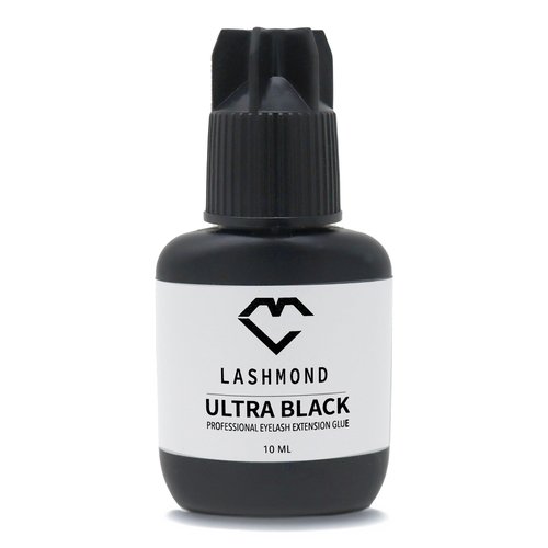 Lashmond Pro Strong Eyelash Extension Glue Ultra Black -Lash Adhesive (10 ml) / 2-3 Sec Drying time/Retention – 6 to 8 Weeks/Maximum Bonding Power/Black Adhesive for Semi-Permanent Extensions