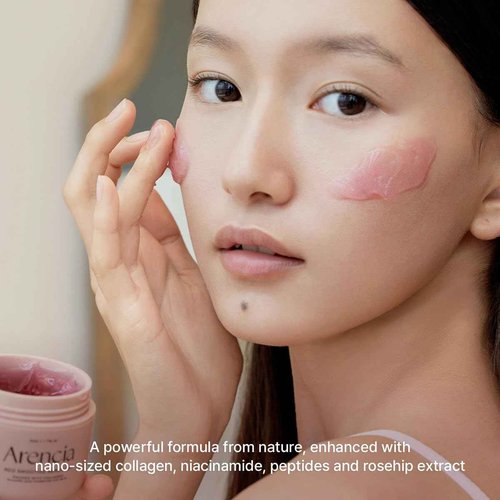 Arencia Overnight Face Mask Serum Duo [Glow Hyssop + Red Collagen ] for Glass Skin, Korean skincare
