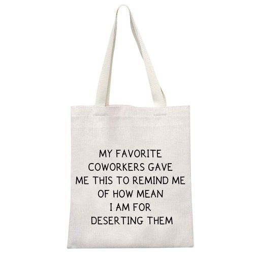 GJTIM Women's Favorite Coworkers Tote Makeup Bag - Canvas Zipper Tote - 9.2" x 6.8" x 2" - 3D Printed Design - Versatile Work Gift