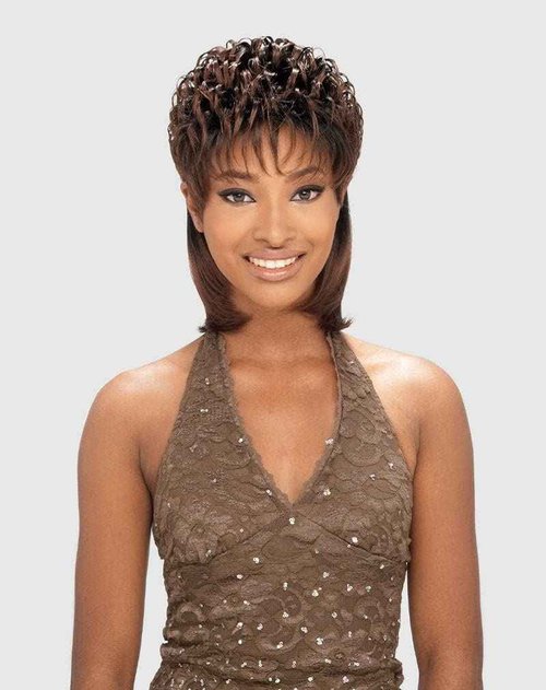 Vanessa AMA (1B Off Black) SHORT FRONT MEDIUM LENGTH STRAIGHT BACK WIG
