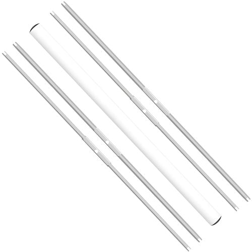 iPower 4-Pack 16 inch Bud Bowl Leaf Trimmer Blades Replacement, Stainless Steel for Spin Clean Cut, Included 2 Serrated 2 Straight Blades, Actual Length 13.4'', Silver