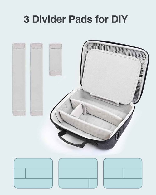 Luxtude Travel Barber Case, Hard Barber Bags for Clippers and Supplies, Travel Hair Clipper Case, Clipper and Trimmer Cases with Shoulder Strap, Easy Carrying