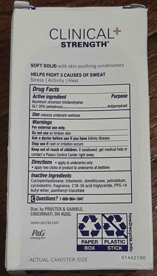 Secret Clinical Strength Clear Gel Deodorant Stress Response, 1.6 Oz (Pack of 2)