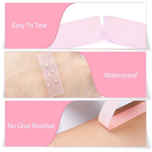 TEOYALL 6 Rolls PE Lash Extension Tapes, Adhesive Breathable Micropore Eyelash Tapes Lash Extension Supplies for Makeup Salon (Pink)
