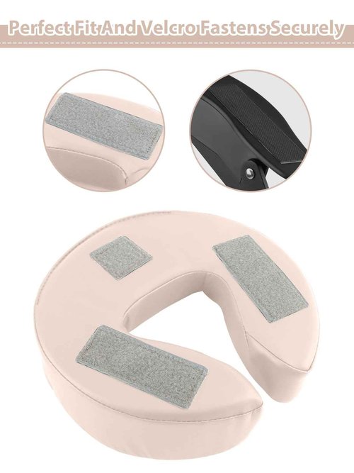 EBANKU Massage Face Cradle Cushion for Massage Tables, Massage Universal Crescent Headrest Face Rest Cushion/face Pillow for Massage Table-Beige
