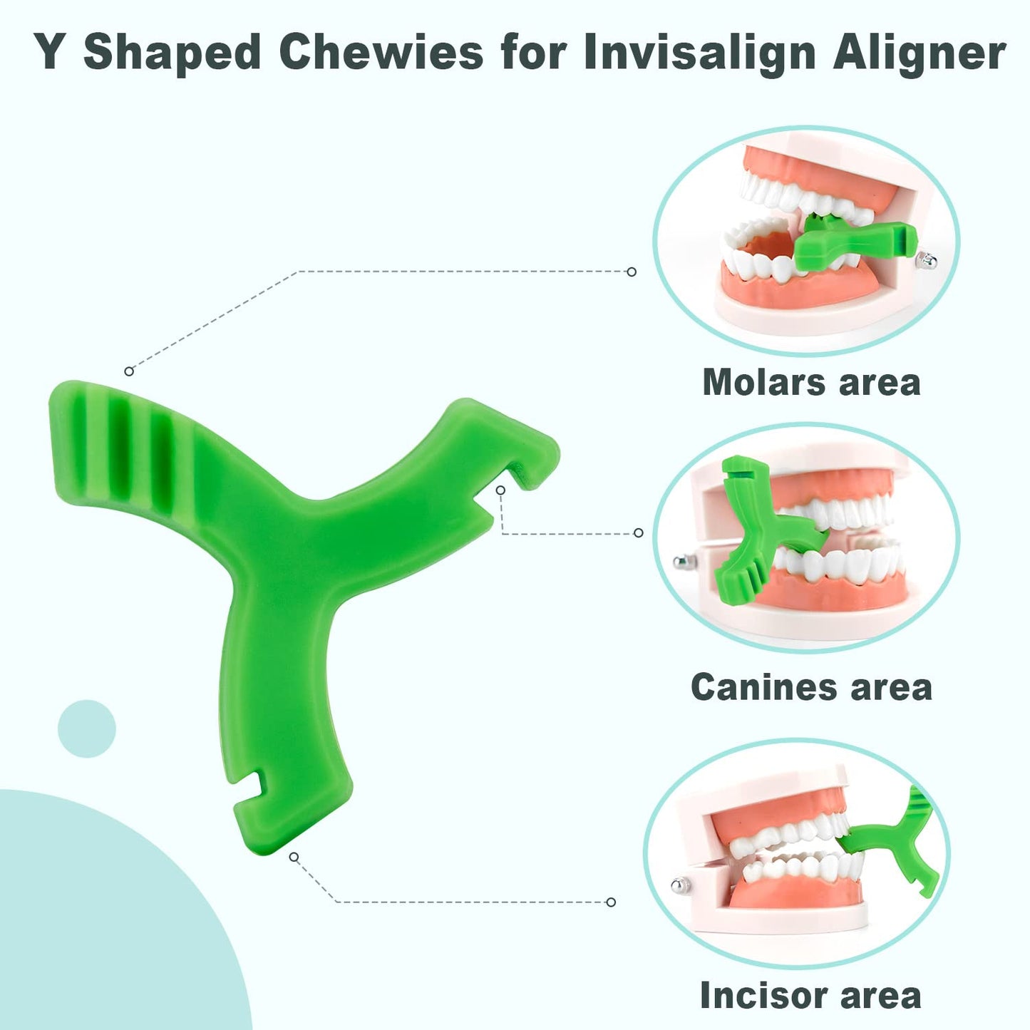 Chewies for Invisalign Aligner, DLENP 8 PCS Y-Shaped Chewies for Aligner Trays Seater Orthodontic Munchies for Invisalign (2 Pcs Unflavored,2 Pcs Strawberry, 2 Pcs Mint, 2 Pcs Grape)