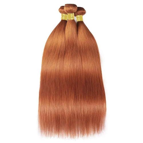 Color #350 Bundles Human Hair Orange Ginger Straight Bundles 12 14 16 Inch Unprocessed Brazilian Virgin Hair Extensions