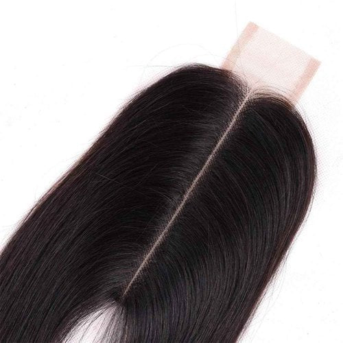 Brazilian Straight 2x6 Lace Closure 100% Unprocessed Human Virgin Hair Remy Pre-Plucked Hairline Natural Color Closure With Baby Hair (2x6 straight closure, 16inch)