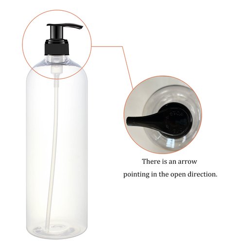 BPFY 6 Pack 32 oz Shampoo and Conditioner Dispenser Bottles with Pump for Conditioner, Soap, Lotions, 32 oz Empty Plastic Pump Bottle Dispenser with Labels Funnel, Chalk,Pen
