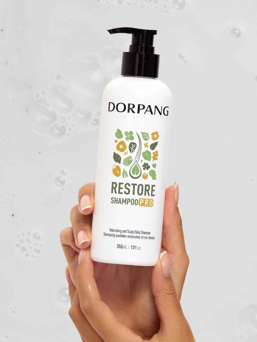 DORPANG Restore Shampoo for Thinning Hair, Balance Scalp environment, Thicker and Fuller-Looking Hair, Paraben, Phthalate and Sulfate Free -12 fl oz