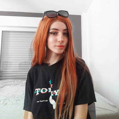 Xiweiya Wig Long Red Brown Wig with Blonde Synthetic Lace Front Wig Hightlight Long Soft Wig Silky Straight Hair Replacement Wig for Women, Drag Queen Makeup 24 inch