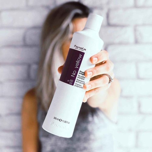 Fanola No Yellow Purple Shampoo - Purple Color Depositing Shampoo for Blondes, Bleached & Grey Hair - Formulated with Violet Pigment to Remove Brassy Tones from Hair - 33.8 Fl oz / 2 Pack