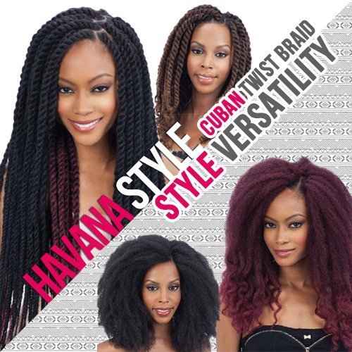 Freetress Equal Synthetic Hair Braids Double Strand Style Cuban Twist Braid 16" (6-PACK, 2)