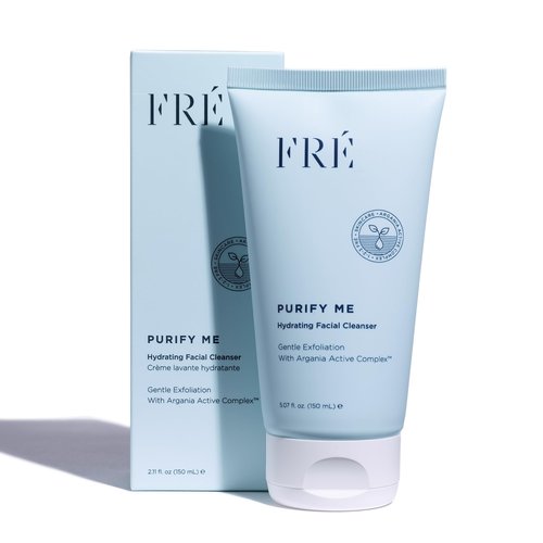 FRÉ Gentle Facial Cleanser – Creamy 3-in-1 cleanser, Exfoliates, hydrates, purifies, Prevent breakouts/blemishes, Vegan, cruelty-free, hypoallergenic, non-comedogenic