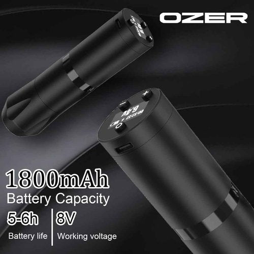 OZER Wireless Tattoo Pen Tattoo Machine Kit Tattoo Gun Kit Ink Cartridge Needle Beginner Rotating Tattoo Machine Pen Kit