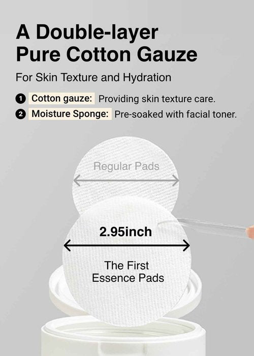 MISSHA Time Revolution The First Essence Toner Pads (75 pads) - Exfoliating Pads Enhanced with AHA, Moisturizing, Larger Size, Advanced Ferment Absorption