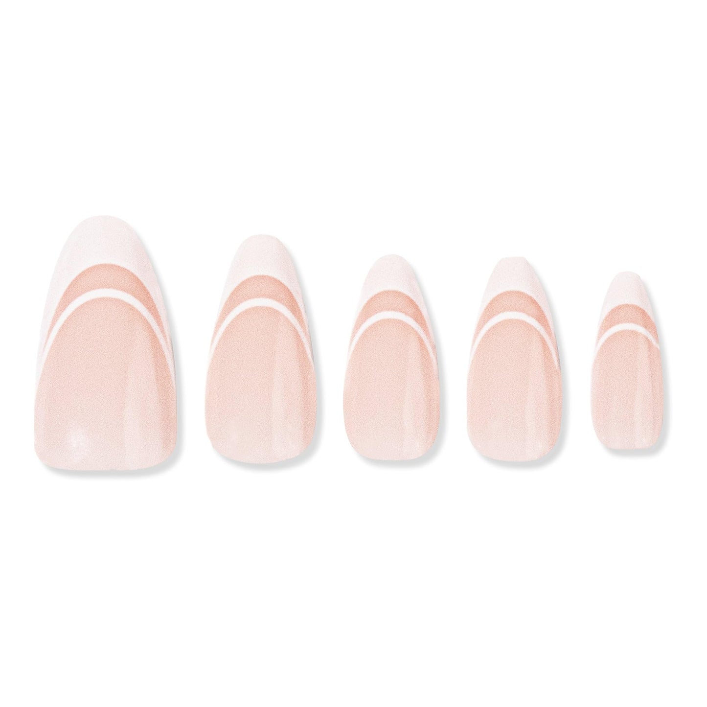 Signet Press on Nails - Double Creme | Long Lasting Almond Press on Nails Manicure Kit - Easy to Apply - Nail Kit Include 24 Nails in 12 Sizes, Nail Glue, Adhesive Gel Tabs, Nail File, & Cuticle Stick