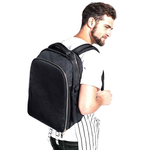 AIHOPESTO Barber Travel Backpack (Black, 17.7 x 12.6 x 7.5 inches), Air Cushion Design, Waterproof, High Capacity for Clippers and Supplies