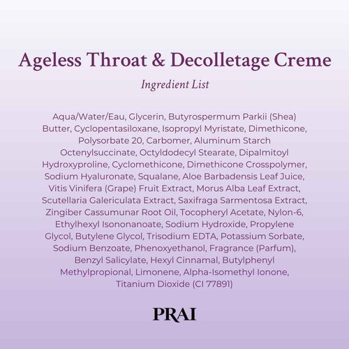 PRAI Neck Creme for Tightening & Firming Beauty | Neck Firming Cream That Boosts Elasticity | Cruelty & Paraben-Free Vegan Neck Tightening Cream | Neck and Chest Firming Cream With Hyaluronic Acid