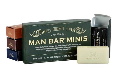 San Francisco Soap Co Man Bar Minis 4-Piece Gift Set - No Harmful Chemicals - Good for All Skin Types - Made in the USA