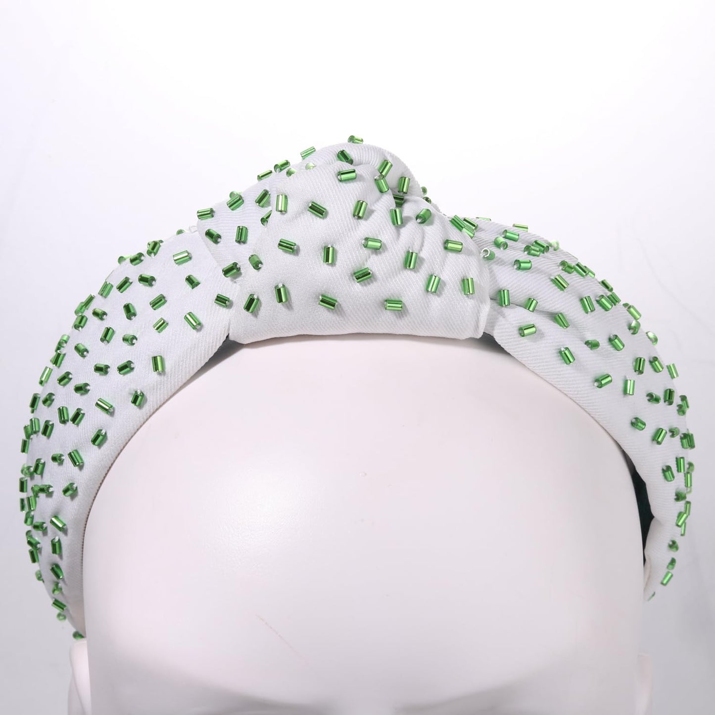 St.Patrick’s Day Headband Green Sprinkle Knotted Headband Birthday Hairbands Statement Velvet Wide Turban Hair Hoop for Women Girls Holiday Party Hair Accessories Gifts