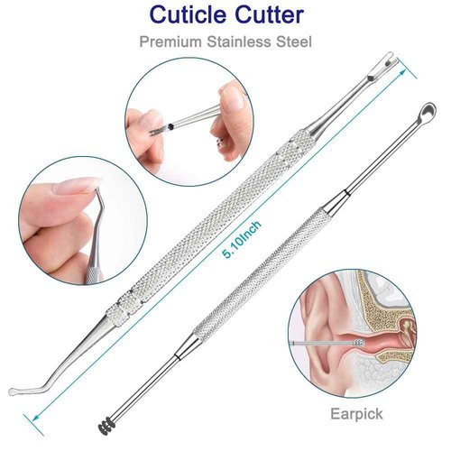 Pingispower Cuticle Trimmer with Cuticle Pusher, 7PCS Professional Cuticle Remover Cutter Nippers Clippers and Premium Stainless Steel Durable Manicure Tools Kit for Toenails and Fingernails