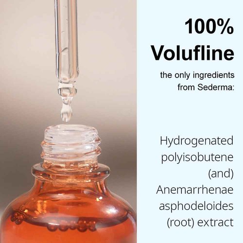 Volufiline Serum, Pure Volufiline Oil for face, breast, butt, under eyes, Skin Elasticity, 100% Genuine, France Sederma, Cosmetic Ingredient booster korean volifiline glass bottle, 0.5 fl. oz. / 15 ml