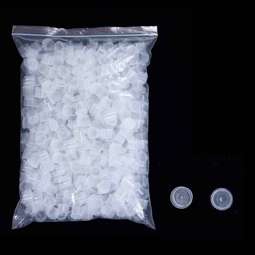 Tattoo Ink Caps Cups Extra Large,New Star Tattoo 500pcs Plastic Pigment Cups Wide Base Tatto Supplies,Pigment Ink Caps 20mm for Tattooing Kits (XL)
