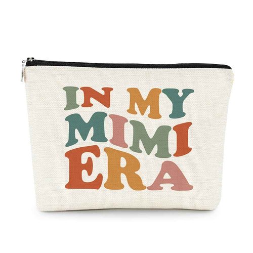EXUQO Mimi Gifts for Grandma,In my Mimi Era Makeup Bag,Birthday Gifts for Grandma from Grandkids,Zipper Pouch Bag Travel Bag,Mimi Cosmetic Bag