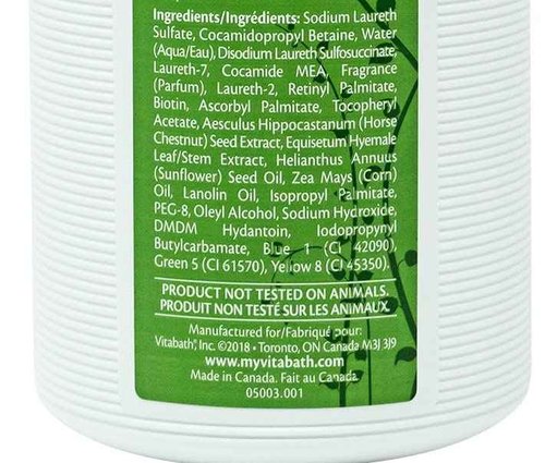Vitabath Original Spring Green Moisturizing Bath & Shower Gel Wash Intoxicating Botanical Skin Rejuvenation, Hydrating Dry Skincare, Body Cleanser & Foaming Gelee - 10.5 oz
