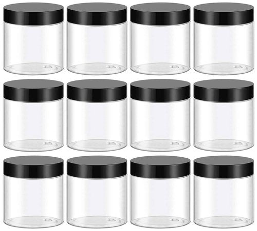 36 Pack 4 Oz Plastic Container Jars with Lids BPA Free, Empty Round Clear Cosmetic Containers Plastic Slime Jars for Lotion, Cream, Ointments, Body Butter, Makeup, Travel Storage